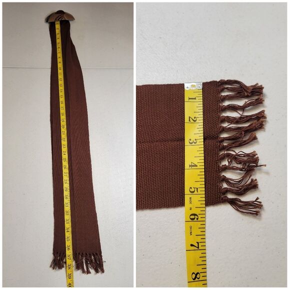 Vintage Hand Painted Sash Belt Woven Textile Strap Aztex Tribal Accent - Picture 13 of 13